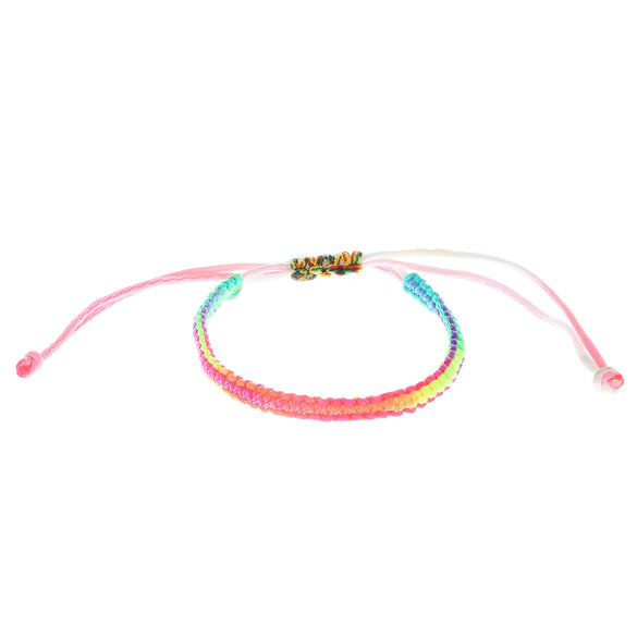 Handmade Color Rope Women's Bracelet With Rainbow Color And Handwoven Design