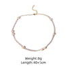 Handmade Colorful Natural Stone And Freshwater Pearl Clavicle Chain Necklace With Mixed Gemstone Setting
