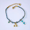 Handmade Colorful Rope Titanium Steel Ins Style Electroplated Natural Stone Necklace