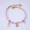 Handmade Colorful Rope Titanium Steel Ins Style Electroplated Natural Stone Necklace
