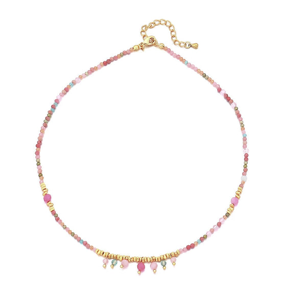 Handmade Copper Geometric Beaded Necklace For Women