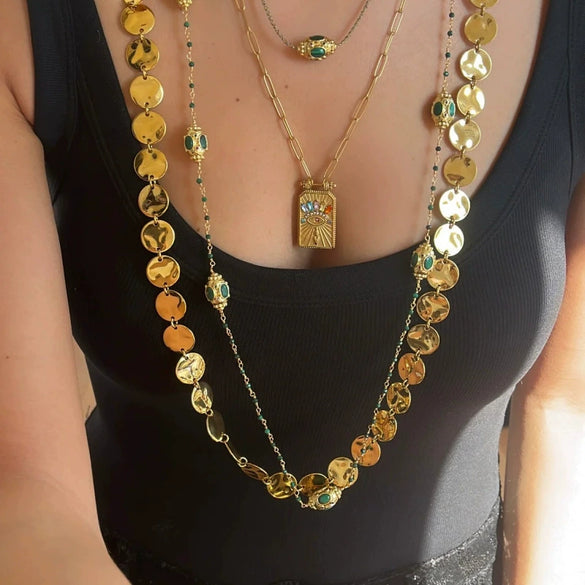 Handmade Copper Geometric Light Luxury Style Necklace