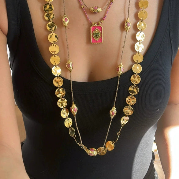 Handmade Copper Geometric Light Luxury Style Necklace