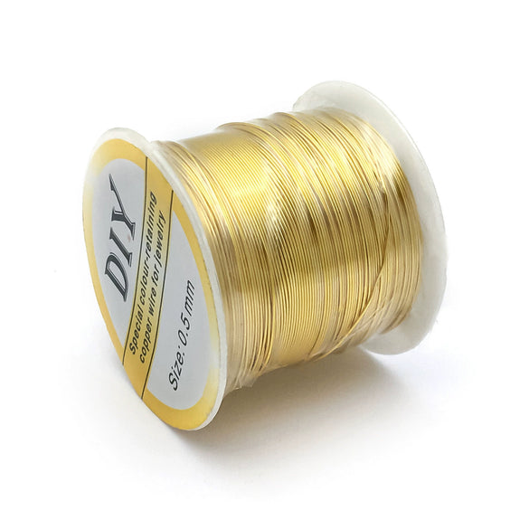 Handmade Copper Wire Bracelet With Gold Wire Cord Pattern Electroplating Process