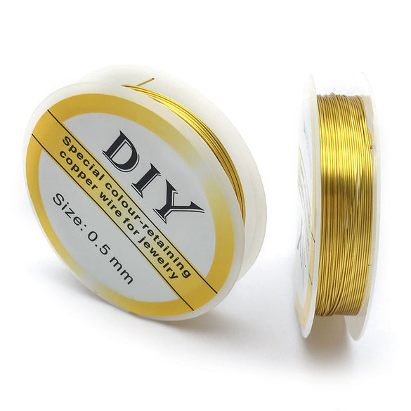 Handmade Copper Wire Bracelet With Gold Wire Cord Pattern Electroplating Process