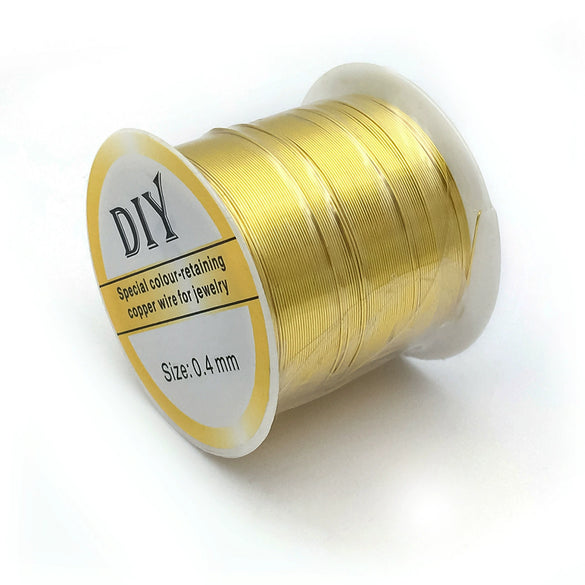 Handmade Copper Wire Bracelet With Gold Wire Cord Pattern Electroplating Process