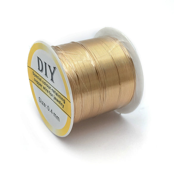 Handmade Copper Wire Bracelet With Gold Wire Cord Pattern Electroplating Process