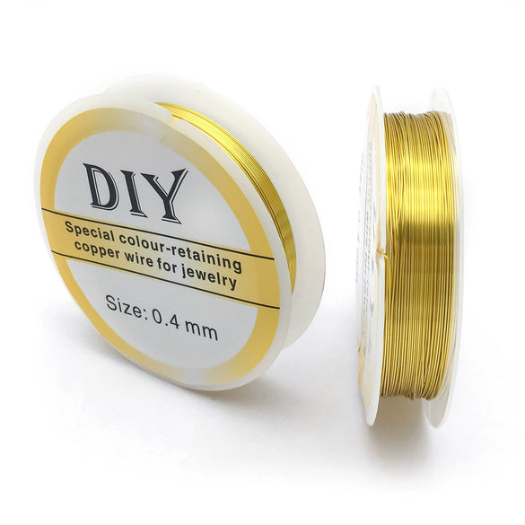 Handmade Copper Wire Bracelet With Gold Wire Cord Pattern Electroplating Process