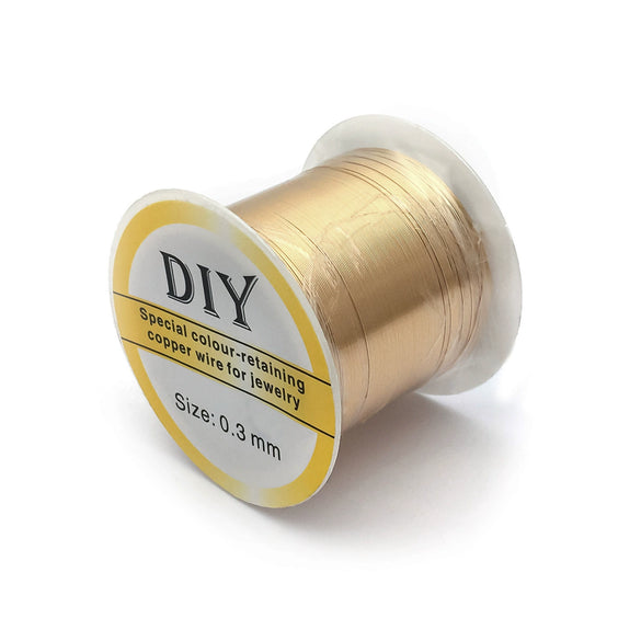 Handmade Copper Wire Bracelet With Gold Wire Cord Pattern Electroplating Process