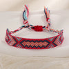 Handmade Cord Bracelet With Rhombus Pattern Ethnic Retro Bohemian Style For Women