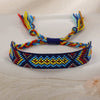 Handmade Cord Bracelet With Rhombus Pattern Ethnic Retro Bohemian Style For Women