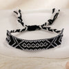 Handmade Cord Bracelet With Rhombus Pattern Ethnic Retro Bohemian Style For Women