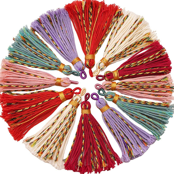 Handmade Cotton Thread Tassel Pendant Jewelry Accessories Ancient Minimalist Style