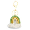 Handmade Cotton Woven Rainbow Keychain Car Hanging Pendant