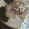 Handmade Crystal Hairpin For Women U Shaped Word Clip Hair Accessory With Triangle Circle Moon Design