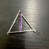 Handmade Crystal Hairpin For Women U Shaped Word Clip Hair Accessory With Triangle Circle Moon Design