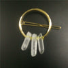 Handmade Crystal Hairpin For Women U Shaped Word Clip Hair Accessory With Triangle Circle Moon Design