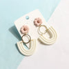 Handmade Daisy Floral Resin Earrings With Ushaped Design And Sterling Silver For Women Wholesale