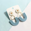 Handmade Daisy Floral Resin Earrings With Ushaped Design And Sterling Silver For Women Wholesale