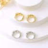 Handmade Diy Earrings Copper 14K Goldplated Inlaid Pearl Zircon Ear Buckle Ear Hook