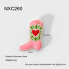 Handmade Diy Jewelry Accessories Heartshaped Love Boots Charms With Dripping Oil Glass Beads