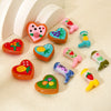 Handmade Diy Jewelry Accessories Heartshaped Love Boots Charms With Dripping Oil Glass Beads