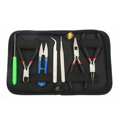 Handmade DIY Tool Multi-Function Pointed Nose Diagonal Pliers Multi-Pliers Bag Measuring Plate Tool Set