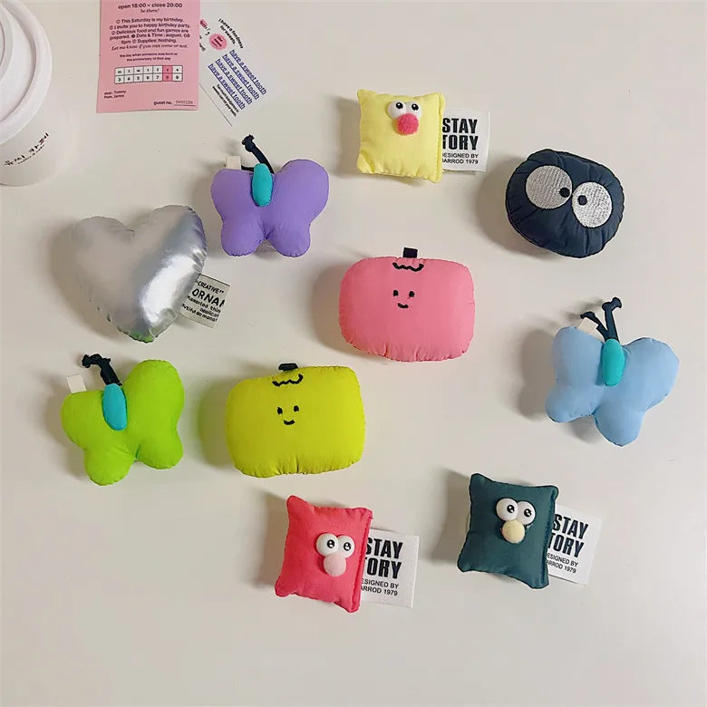 Color Block Plush Cartoon Style   Mobile Phone Holder