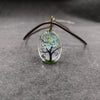 Handmade Dried Flower Necklace With Crystal Real Flower Pattern Organic Glass Pendant And Rope Chain Natural Style