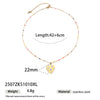 Handmade Electroplated Stainless Steel And Titanium Steel Heart Fruit Oil Drop Necklace For Women