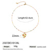 Handmade Electroplated Stainless Steel And Titanium Steel Heart Fruit Oil Drop Necklace For Women