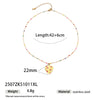 Handmade Electroplated Stainless Steel And Titanium Steel Heart Fruit Oil Drop Necklace For Women