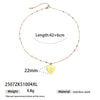 Handmade Electroplated Stainless Steel And Titanium Steel Heart Fruit Oil Drop Necklace For Women
