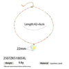 Handmade Electroplated Stainless Steel And Titanium Steel Heart Fruit Oil Drop Necklace For Women