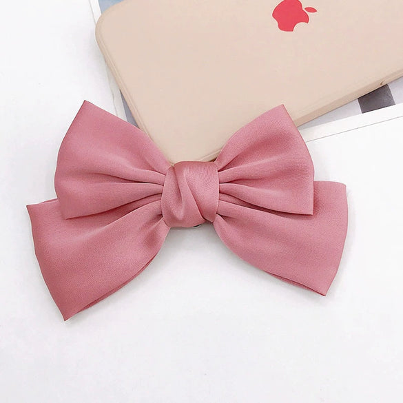Handmade Fabric Bow Phone Case Accessories With Black Beaded Lobster Clasp And Handwoven Design