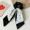 Handmade Fabric Fresh Style Floral Doublelayer Pony Tail Strap Hair Band Headwear For Women