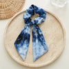 Handmade Fabric Niche Design Oil Painting Bow Ponytail Hair Tie