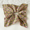 Handmade Fabric Square Scarf Scrunchie Hair Tie For Women Floral Oil Painting And Vacation Style