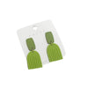 Handmade Fashion Geometric Yellow And Green Plastic Resin Statement Earrings For Women