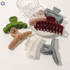 Handmade Flocked Geometric Resin Hair Claw Clip For Women Wholesale Hair Accessory