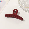 Handmade Flocked Geometric Resin Hair Claw Clip For Women Wholesale Hair Accessory
