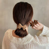 Handmade Flocking Plush Bow Scrunchie Hair Ring Soft Hair Tie Headwear For Women