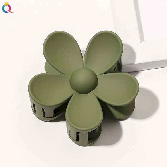 Handmade Floral Hair Claw Clip For Women Pastoral Plant And Flower Design Autumn Winter Hair Accessory