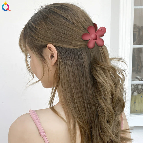 Handmade Floral Hair Claw Clip For Women Pastoral Plant And Flower Design Autumn Winter Hair Accessory