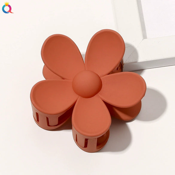 Handmade Floral Hair Claw Clip For Women Pastoral Plant And Flower Design Autumn Winter Hair Accessory