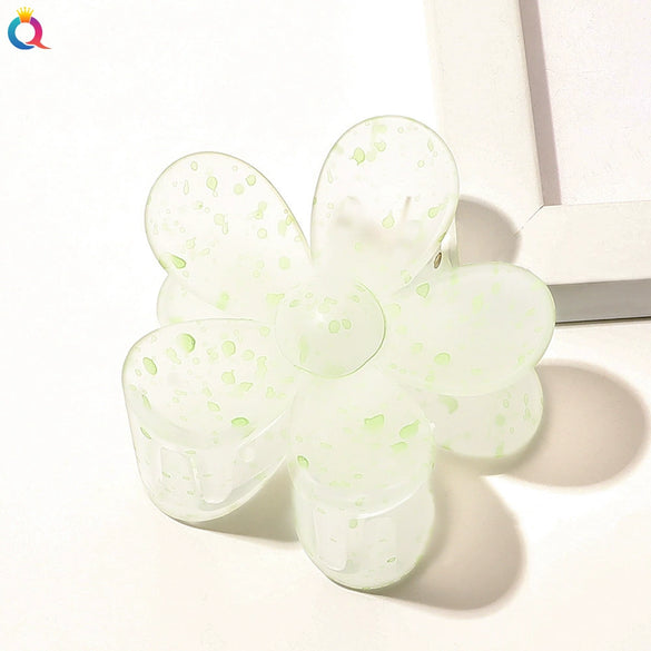 Handmade Floral Hair Claw Clip For Women Pastoral Plant And Flower Design Autumn Winter Hair Accessory
