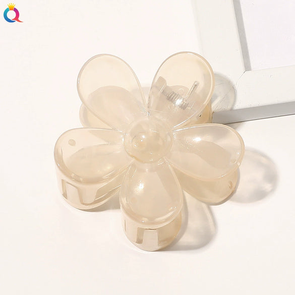 Handmade Floral Hair Claw Clip For Women Pastoral Plant And Flower Design Autumn Winter Hair Accessory