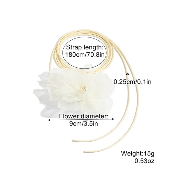 Handmade Flower Patterned Imitation Pearl Choker Necklace For Women