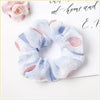 Handmade Fresh Floral Chiffon Scrunchie Hair Tie With High Elasticity Fabric Ponytail Holder