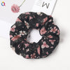 Handmade Fresh Floral Chiffon Scrunchie Hair Tie With High Elasticity Fabric Ponytail Holder